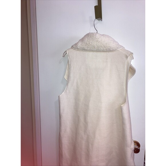 LeMode Vest Sleeveless Open Front Ivory Cream XXL - Picture 3 of 4